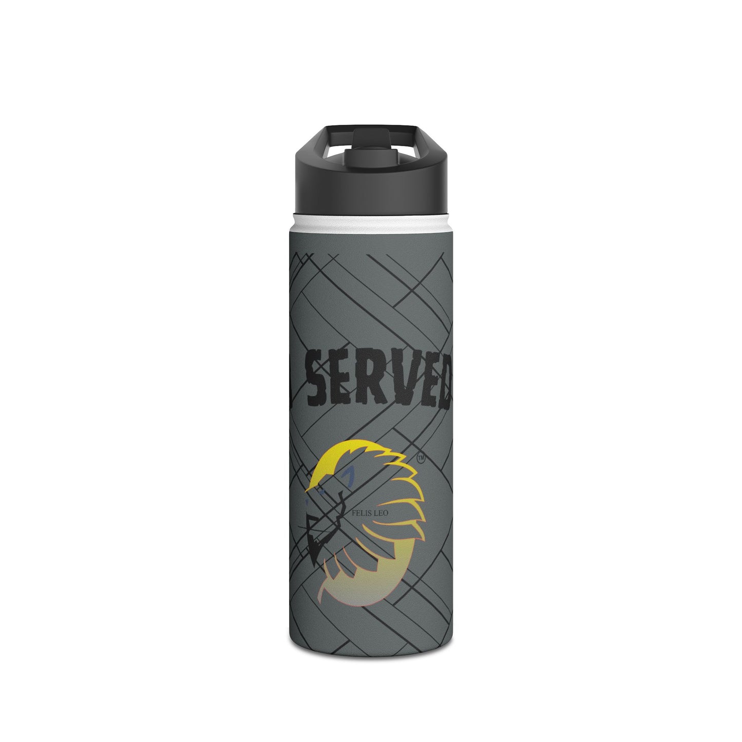 Stainless Steel Water Bottle, Standard Lid - I Served