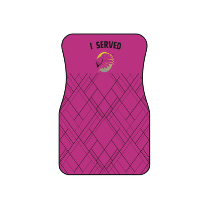 Car Mats (Set of 4)- I Served, pink