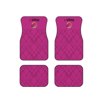 Car Mats (Set of 4)- I Served, pink