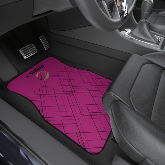 Car Mats (Set of 4)- I Served, pink