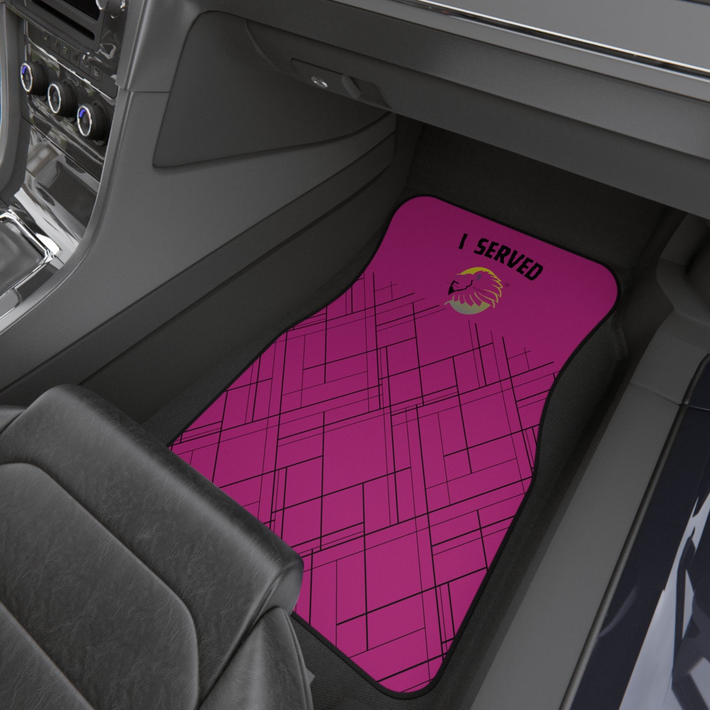 Car Mats (Set of 4)- I Served, pink